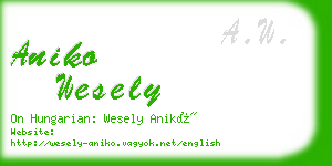aniko wesely business card